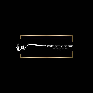 Başlangıç el yazısı ve imza logo vektörü.