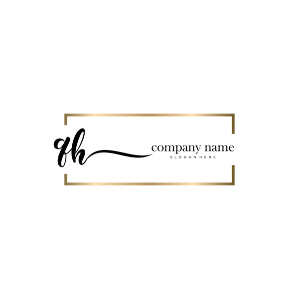 Initial Handwriting Signature Logo Vector — Stock Vector