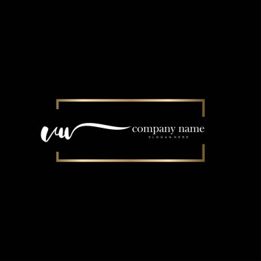 İlk el yazısı ve imza logo vektörü.