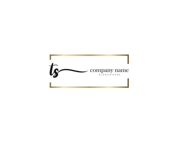 Initial Handwriting Signature Logo Vector — Stock Vector