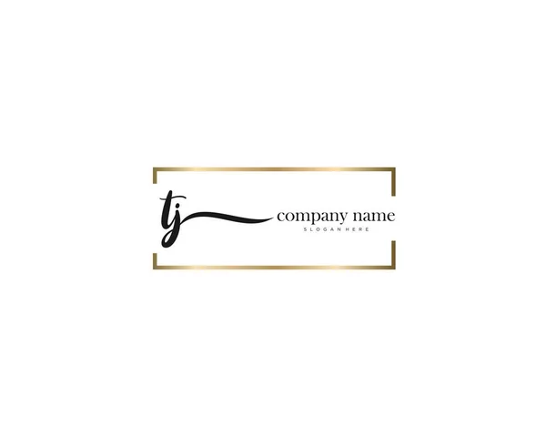 Initial Handwriting Signature Logo Vector — Stock Vector