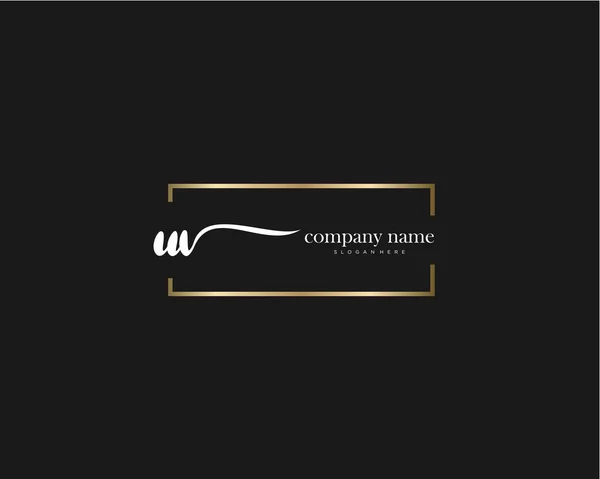 Initial Handwriting Signature Logo Vector — Stock Vector