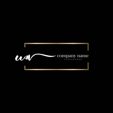 İlk el yazısı ve imza logo vektörü.