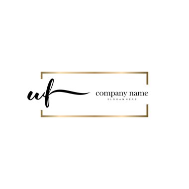 İlk el yazısı ve imza logo vektörü.