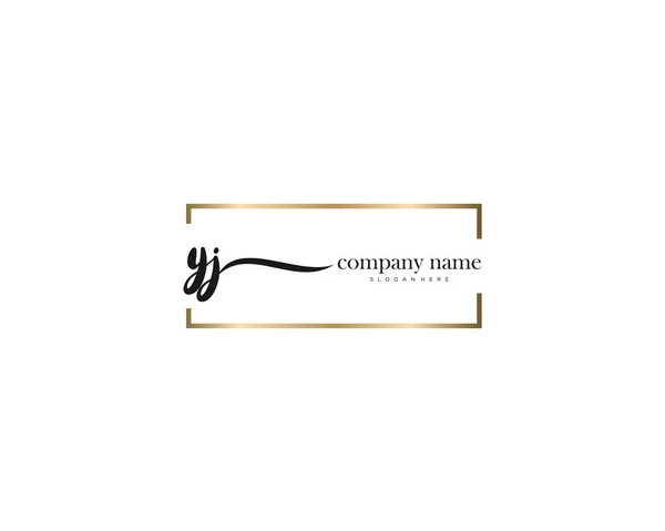 Initial Handwriting Signature Logo Vector — Stock Vector