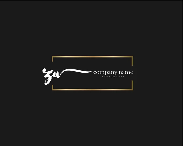 Inicial Caligrafia Assinatura Logotipo Vetor — Vetor de Stock