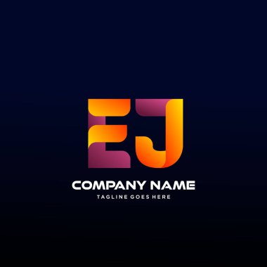Renkli Ej Harfi İlk Logo Vektörü