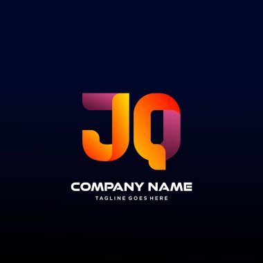 Renkli Jq Harfi İlk Logo Vektörü