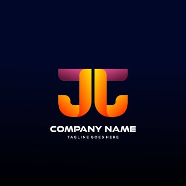 Renkli J harfi ilk logo vektörü
