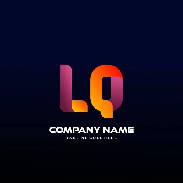 Letra Inicial Logo Vector Com Colorido —  Vetores de Stock