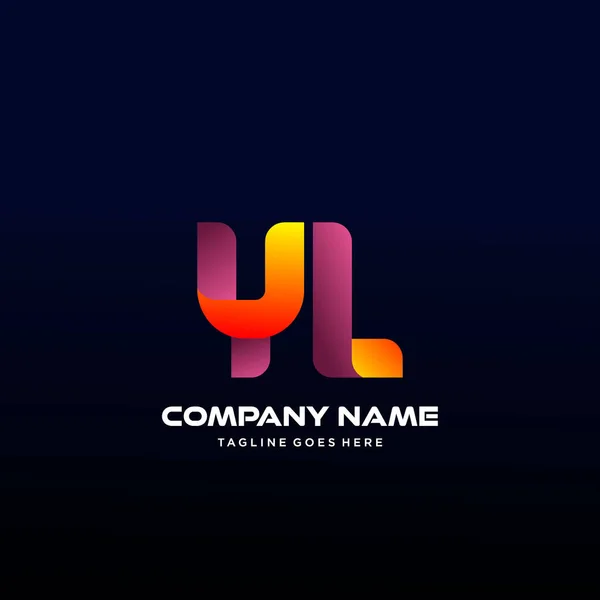Carta Vector Logotipo Inicial Com Colorido —  Vetores de Stock