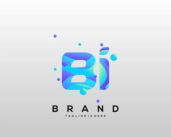 Початковий Логотип Барвистим Дизайном Логотипу Творчої Індустрії Інтернету Бізнесу Компанії — стоковий вектор