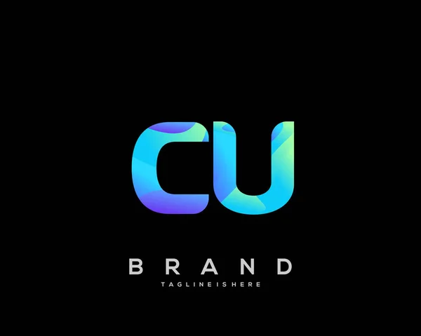 Logotipo Carta Inicial Com Colorido Design Logotipo Combinação Letras Para —  Vetores de Stock