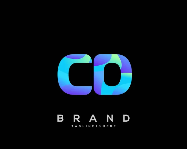 Początkowa Litera Logo Kolorowe Połączenie Liter Projekt Logo Dla Branży — Wektor stockowy