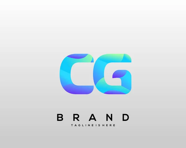 Počáteční Písmeno Logo Barevným Designem Kombinovaného Loga Pro Kreativní Průmysl — Stockový vektor