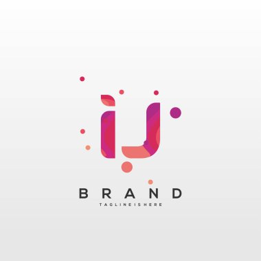 İlk harf Lj logosu renkli, harf kombinasyonlu logo tasarımı yaratıcı endüstri, web, iş ve şirket için. - Vektör