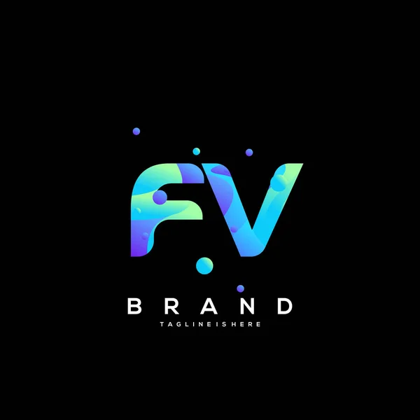 Počáteční Písmeno Logo Barevným Designem Kombinovaného Písmene Pro Kreativní Průmysl — Stockový vektor