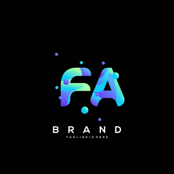 Počáteční Písmeno Logo Barevným Designem Kombinovaného Písmene Pro Kreativní Průmysl — Stockový vektor