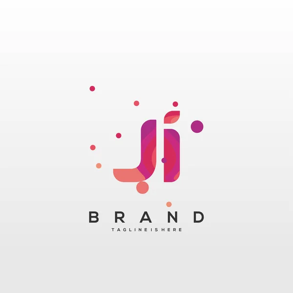 Początkowa Litera Logo Kolorowym Literowym Logo Dla Branży Twórczej Sieci — Wektor stockowy
