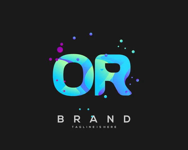 Початковий Лист Логотип Барвистим Дизайном Логотипу Творчої Індустрії Інтернету Бізнесу — стоковий вектор