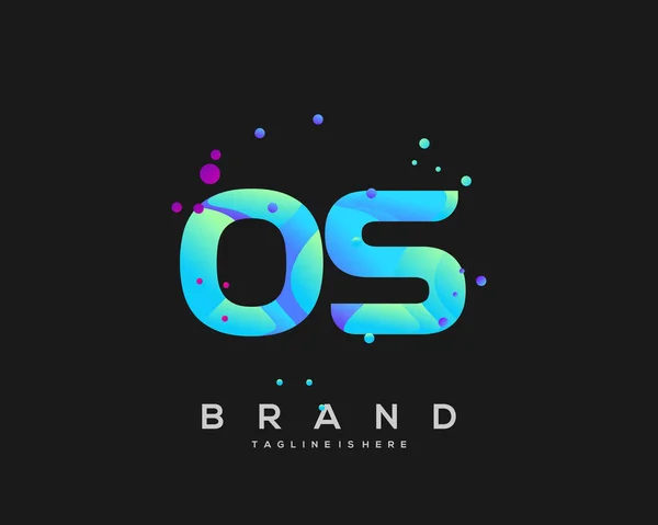 Initial Letter Logo Colorful Letter Combination Logo Design Creative Industry — 스톡 벡터