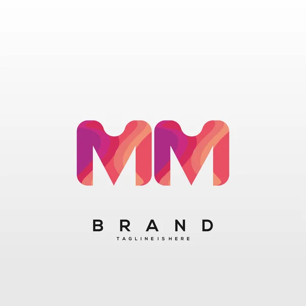 Initial Letter Logo Colorful Letter Combination Logo Design Creative Industry — 스톡 벡터