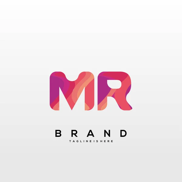 Initial Letter Logo Colorful Letter Combination Logo Design Creative Industry — 스톡 벡터