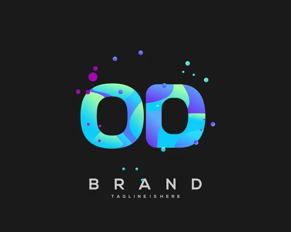 Initial Letter Logo Colorful Letter Combination Logo Design Creative Industry — Stock vektor