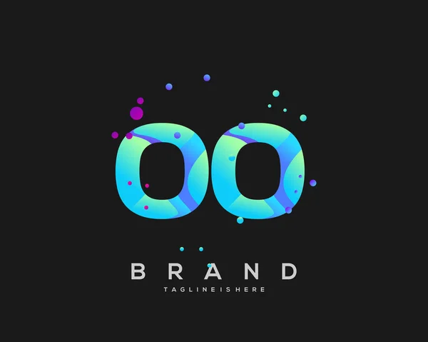 Initial Letter Logo Colorful Letter Combination Logo Design Creative Industry — 스톡 벡터