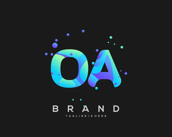 Initial Letter Logo Colorful Letter Combination Logo Design Creative Industry — 스톡 벡터