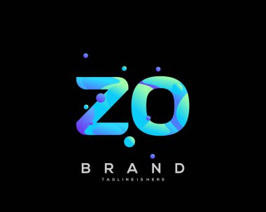 İlk harf Zo logosu renkli, harf kombinasyonu logo tasarımı yaratıcı endüstri, web, iş ve şirket için. - Vektör