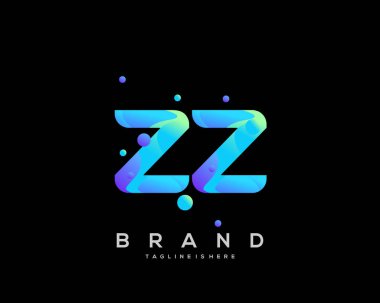 İlk harf Zz logosu renkli, harf kombinasyonu logo tasarımı yaratıcı endüstri, web, iş ve şirket için. - Vektör