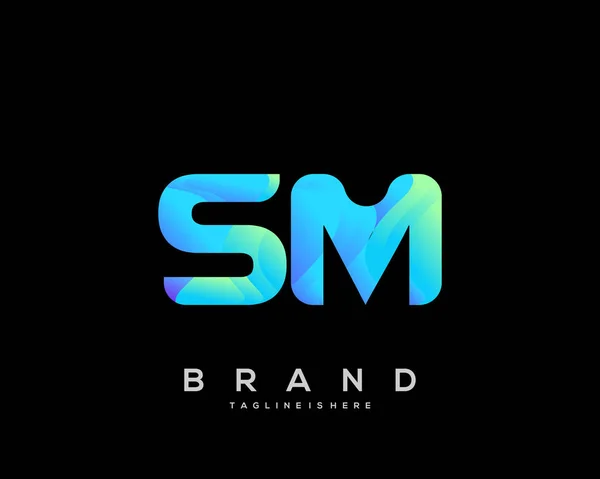 Anfangsbuchstabe Logo Mit Bunten Buchstabenkombination Logo Design Für Die Kreativindustrie — Stockvektor