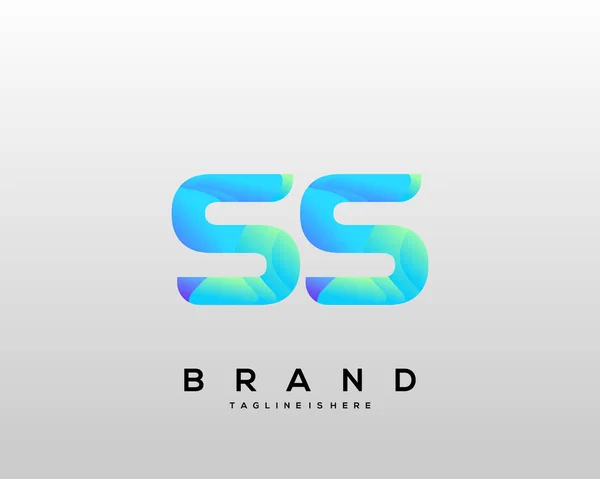 Initial Letter Logo Colorful Letter Combination Logo Design Creative Industry — 스톡 벡터