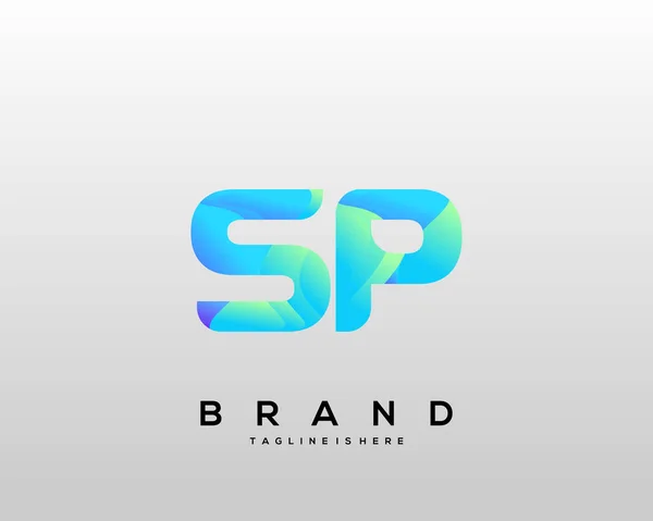 Αρχικός Λογότυπος Πολύχρωμο Επιστολόχαρτο Σχεδιασμό Λογότυπου Για Δημιουργική Βιομηχανία Web — Διανυσματικό Αρχείο