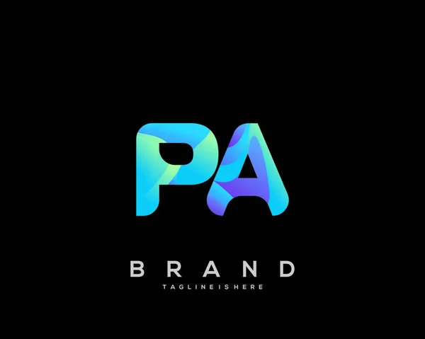 Początkowe Logo Kolorowym Logo Kombinacji Liter Dla Branży Twórczej Sieci — Wektor stockowy