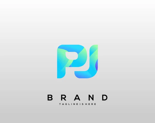 Początkowa Litera Logo Kolorowym Kombinowanym Logo Literowym Dla Branży Twórczej — Wektor stockowy