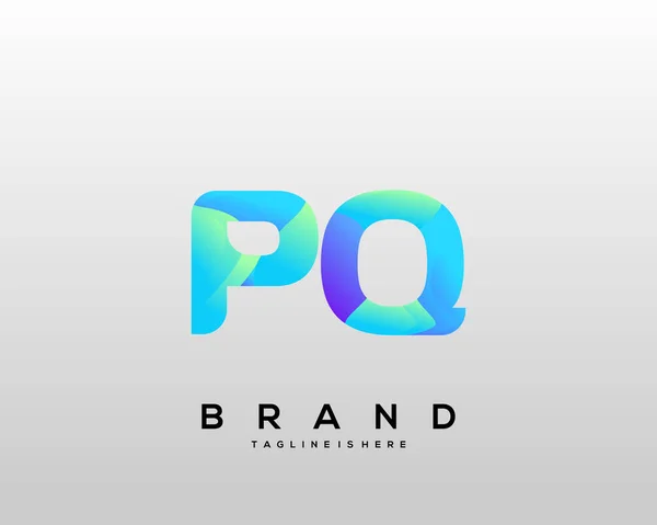 Początkowe Logo Kolorowym Logo Kombinacji Liter Dla Branży Twórczej Internetowej — Wektor stockowy