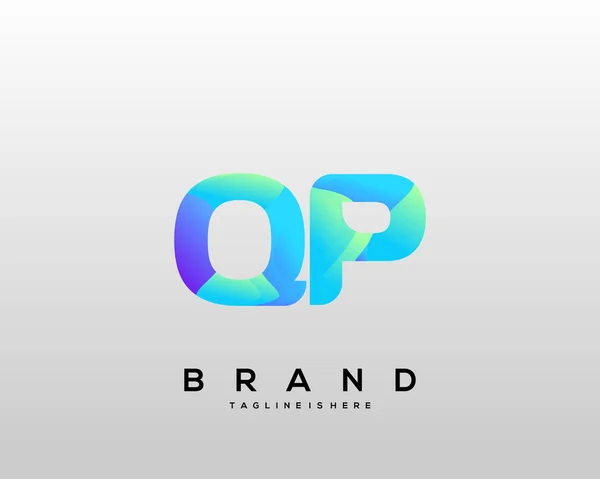 Początkowa Litera Logo Kolorowym Literowym Logo Kombinacji Dla Branży Twórczej — Wektor stockowy