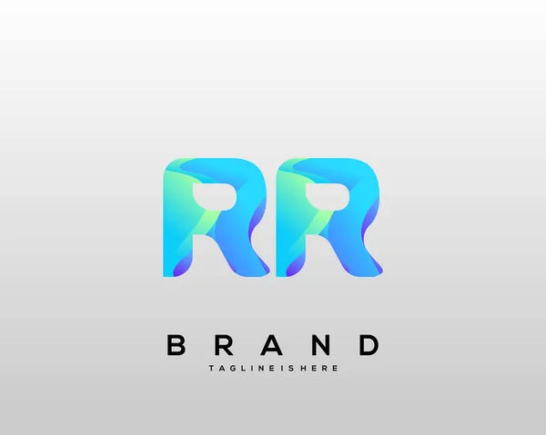 Logotipo Carta Inicial Com Colorido Design Logotipo Combinação Letras Para — Vetor de Stock