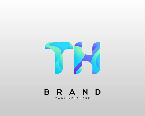 Początkowa Litera Logo Kolorowym Kombinowanym Logo Literowym Dla Branży Twórczej — Wektor stockowy