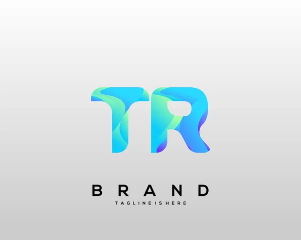 Logotipo Letra Inicial Com Colorido Design Logotipo Combinação Letras Para —  Vetores de Stock