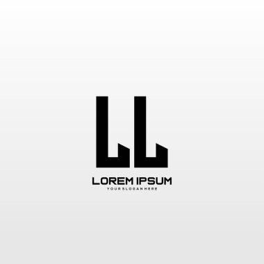 Initial letter LL minimalist art logo vector.