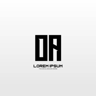 Initial letter OA minimalist art logo vector. clipart