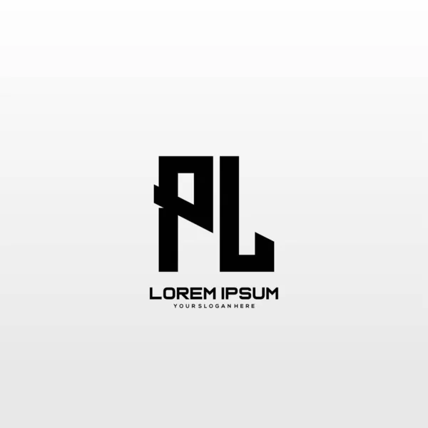 Letra Inicial Minimalista Arte Logo Vector — Vector de stock