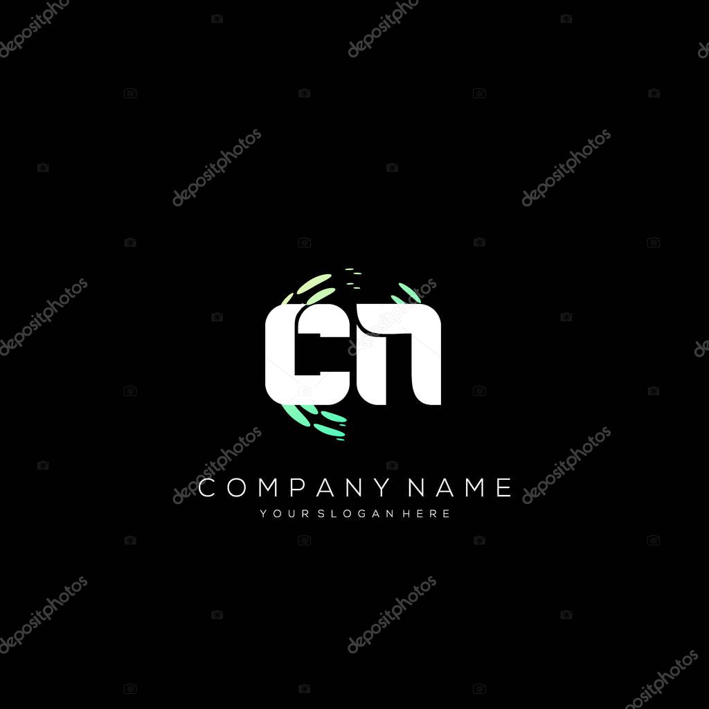 Letter CN Multiply Colorful Logo Designs vector