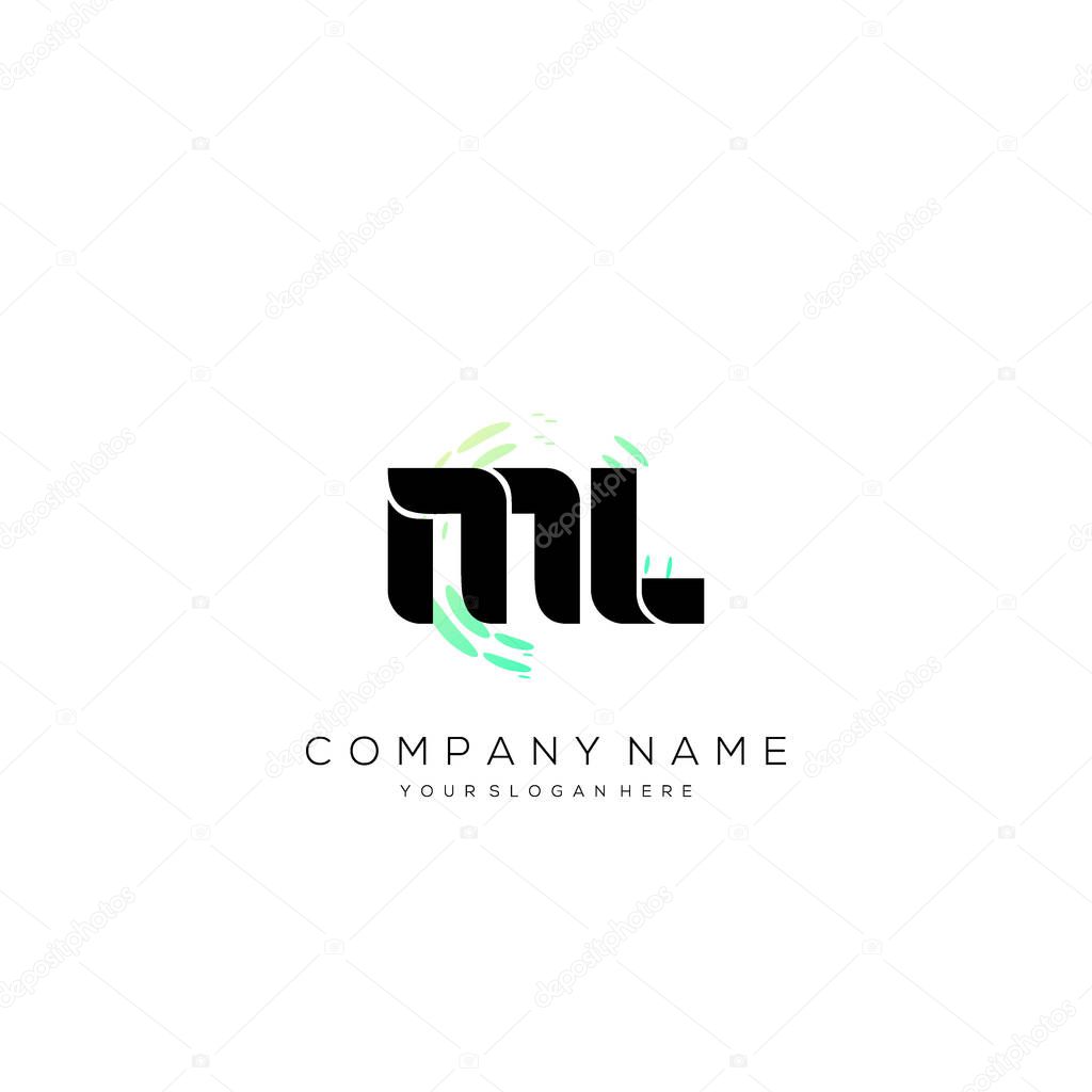 Letter ML Multiply Colorful Logo Designs vector