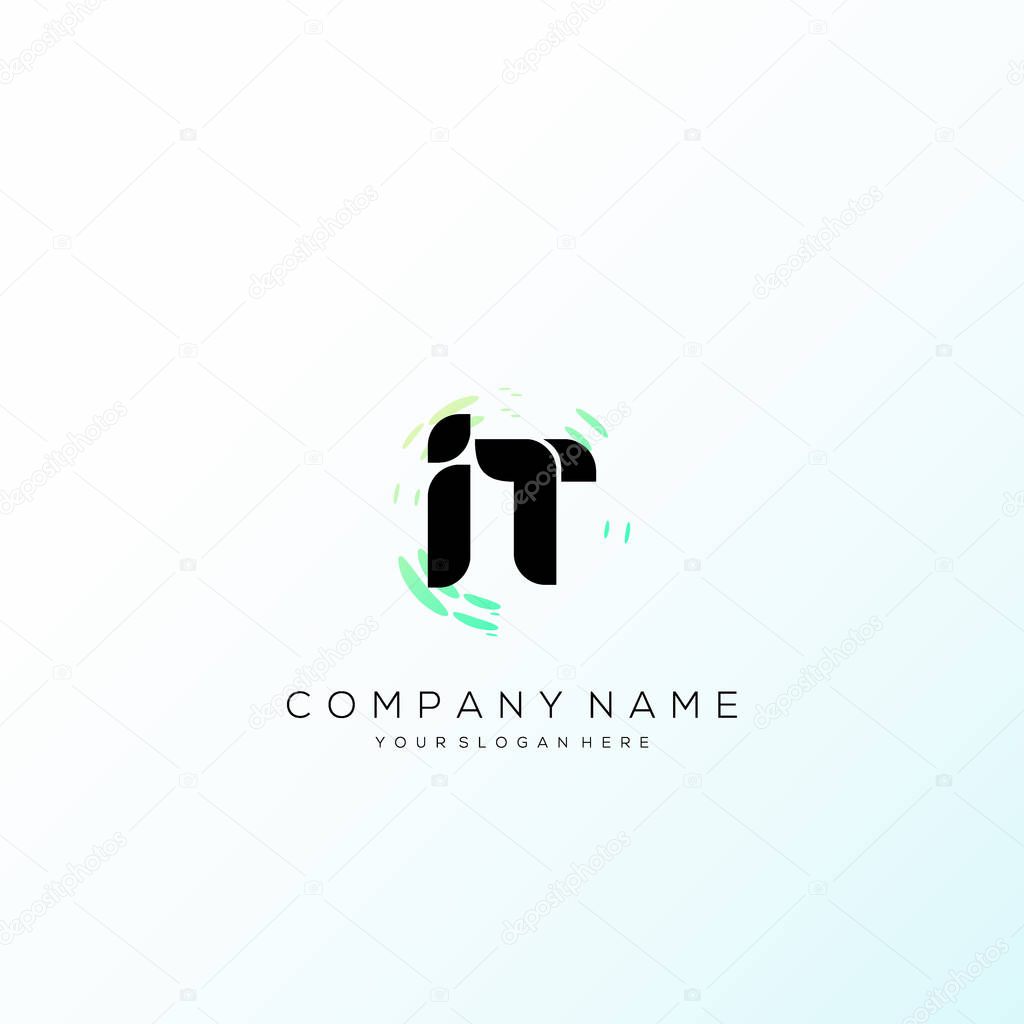 Letter IT Multiply Colorful Logo Designs vector