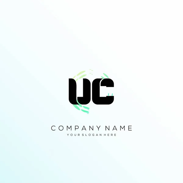 文字Uc複数のカラフルなロゴデザインベクトル — ストックベクタ