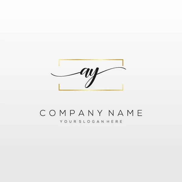 Initial Letter Handschrift Logo Met Hand Getekend Template Vector — Stockvector